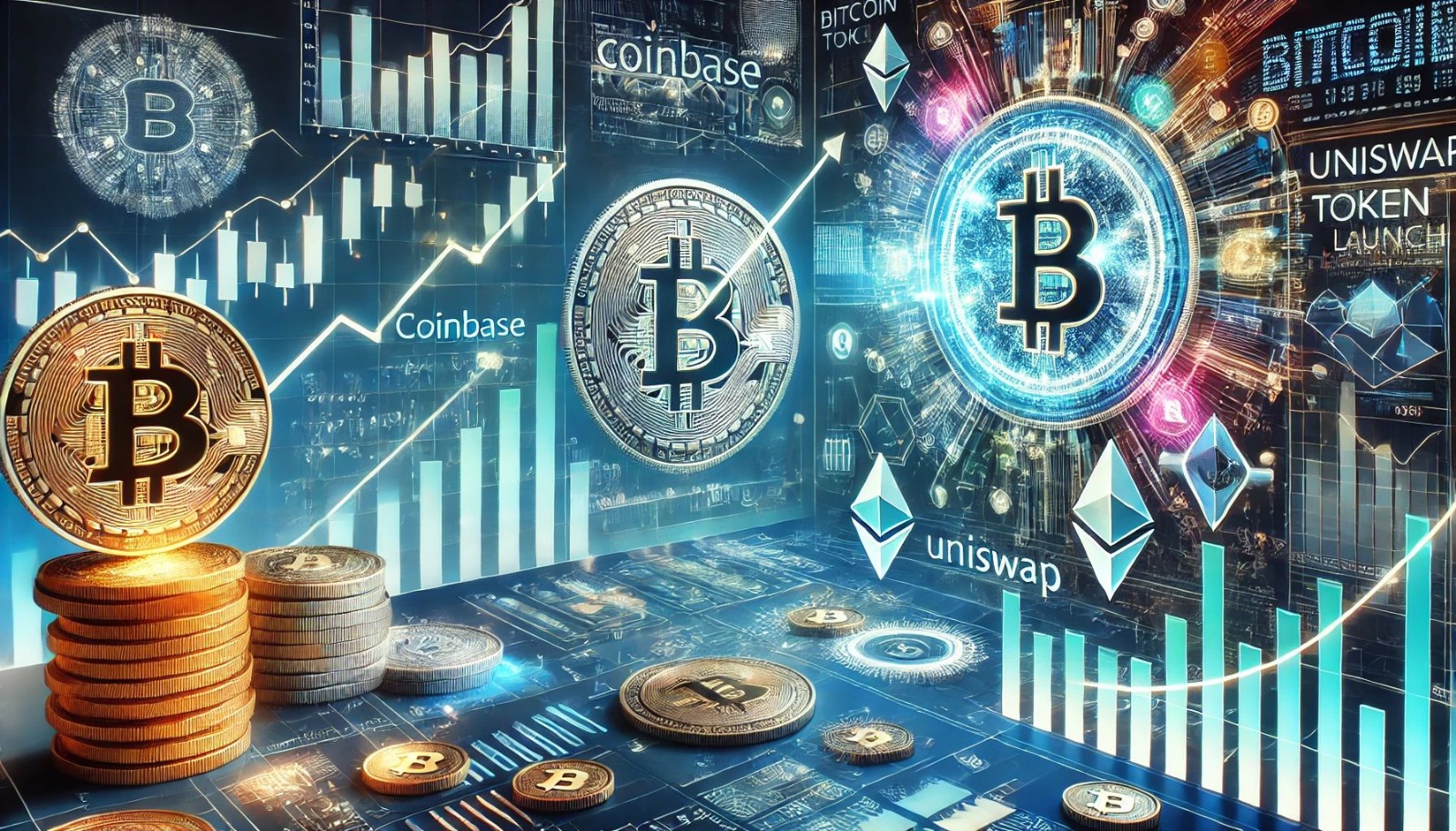 比特币带动99Bitcoins市场动态：Coinbase交易活跃与Uniswap成功上市