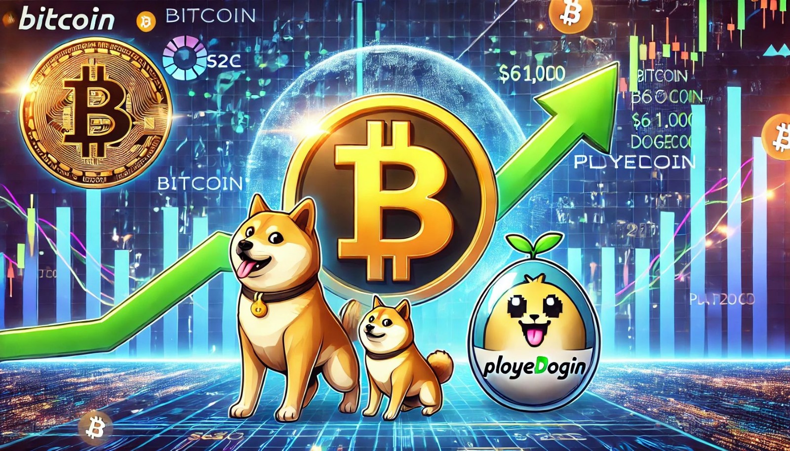 加密货币市场新趋势：比特币突破61,000美元　PlayDoge狗狗币引领潮流