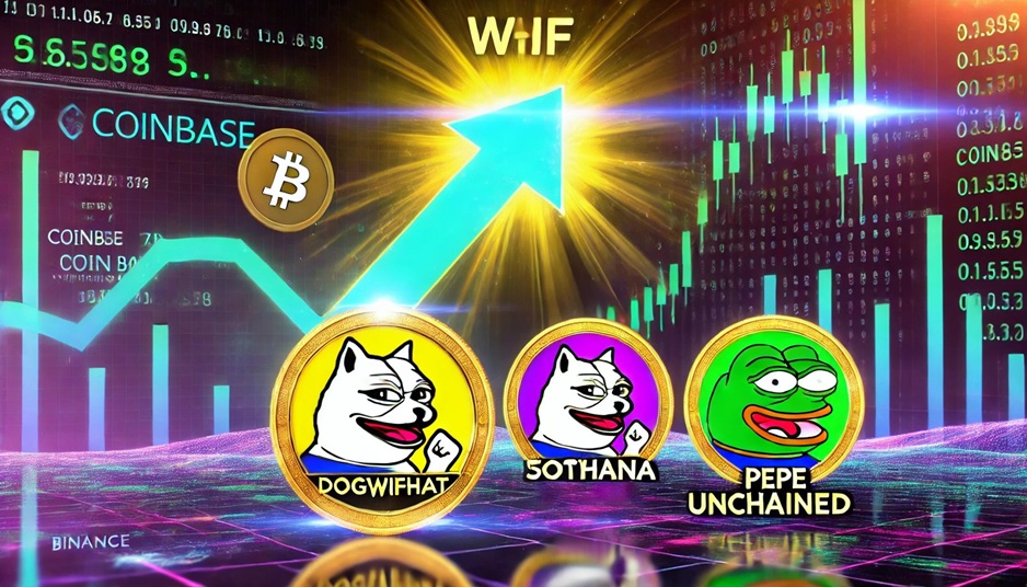 Dogwithat价格暴涨　带动模因币Slothana及Pepe Unchained在Coinbase上市效应