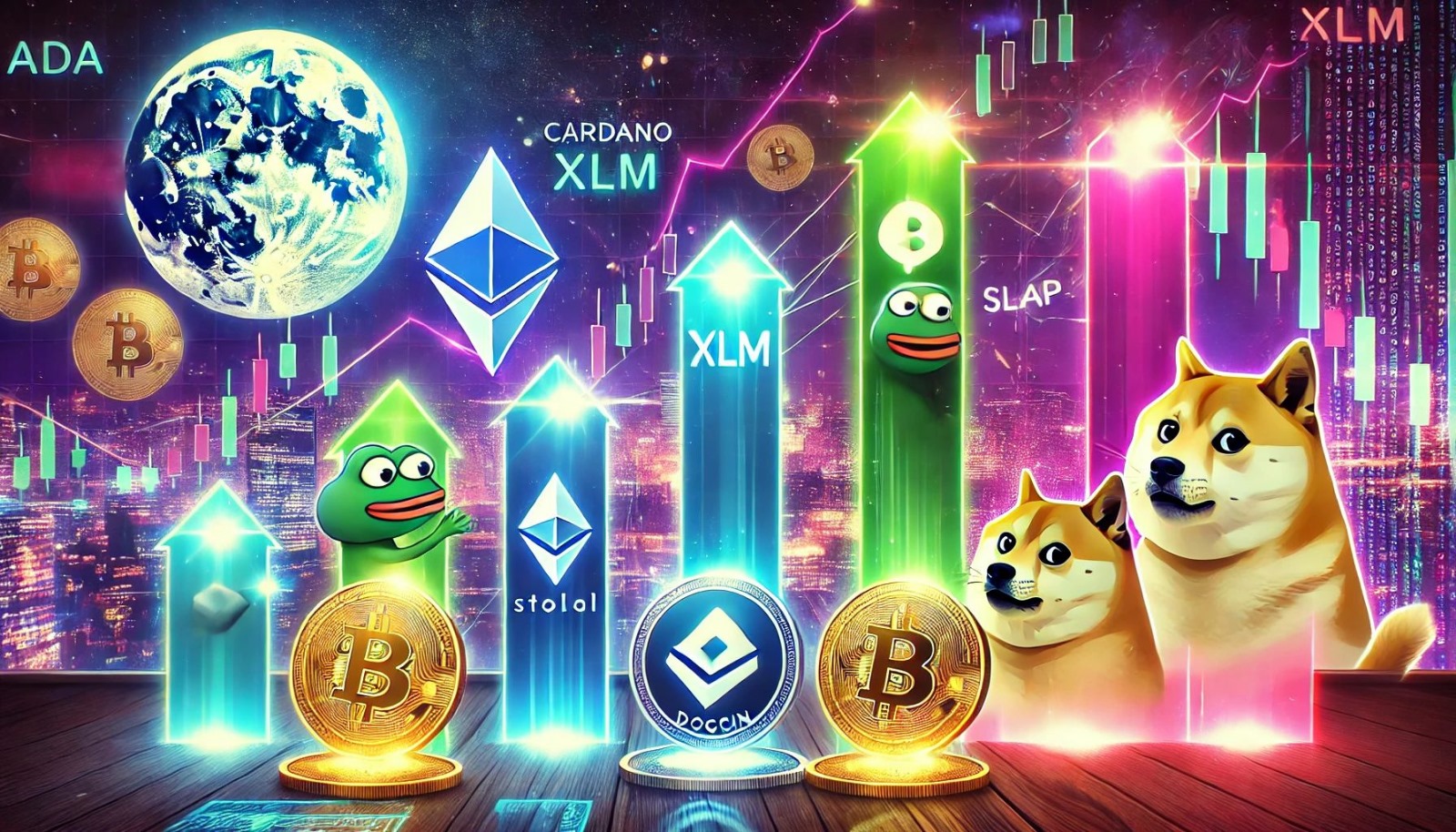 Cardano、Stellar、Dogecoin价格飙升 资金流向Pepe Unchained，CatSlap24小时升超3000%