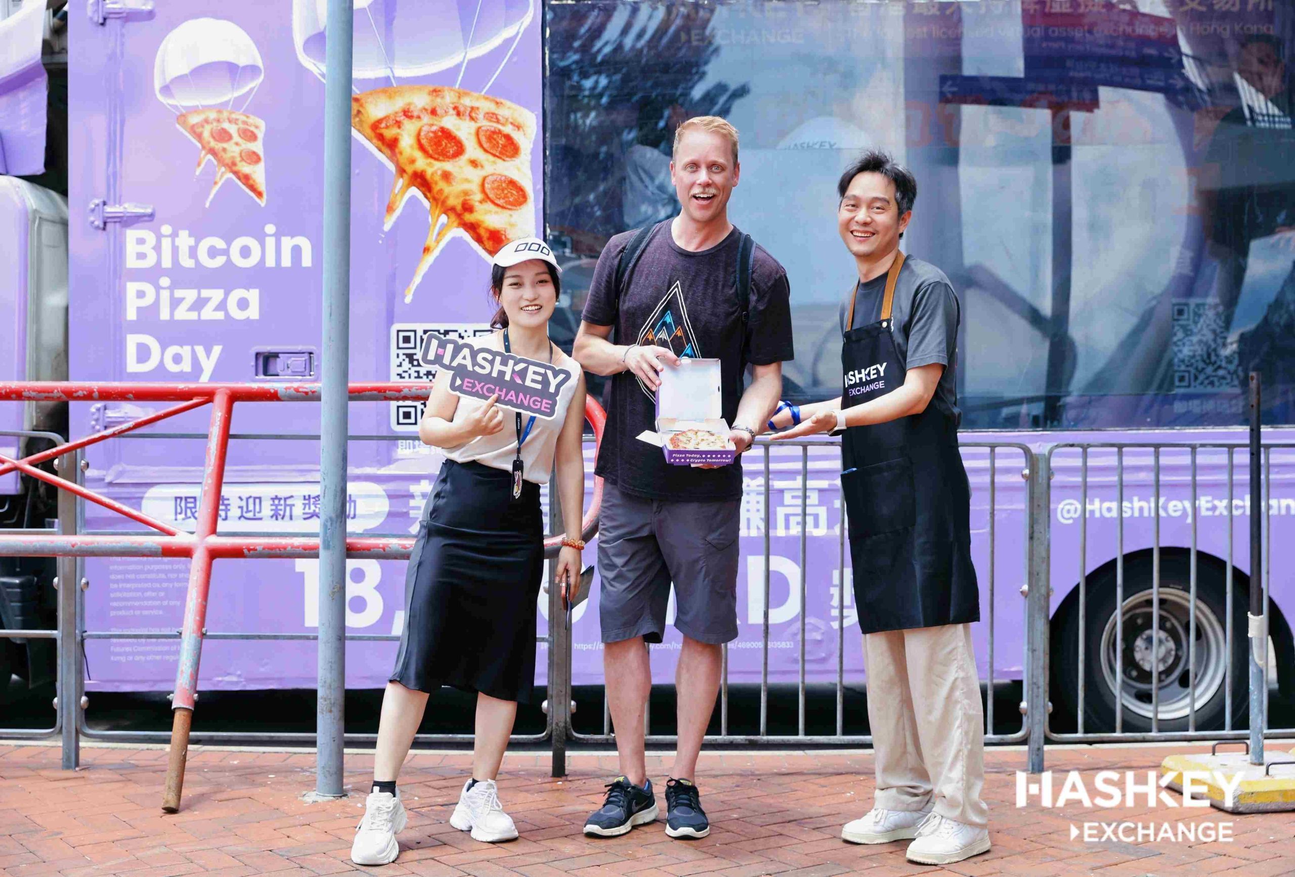 HashKey Exchange举办"比特币披萨日"庆祝活动，免费披萨车亮相香港街头
